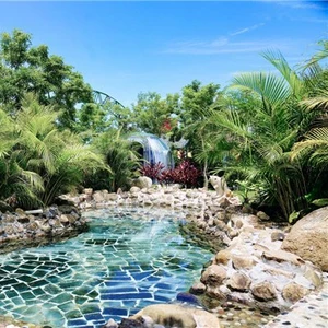 国产森林氧吧温泉池自然环境